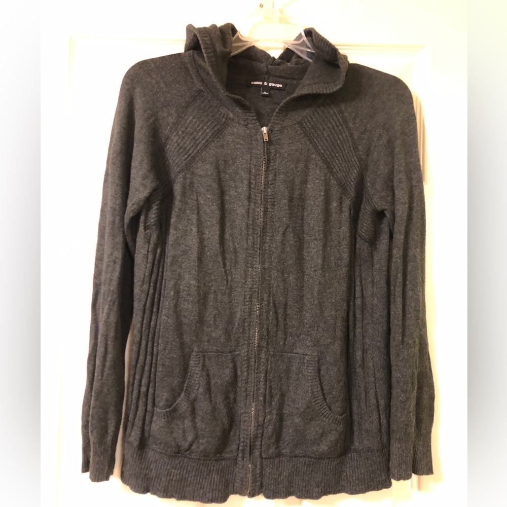 cable & gauge Grey. Hoodie Sweater